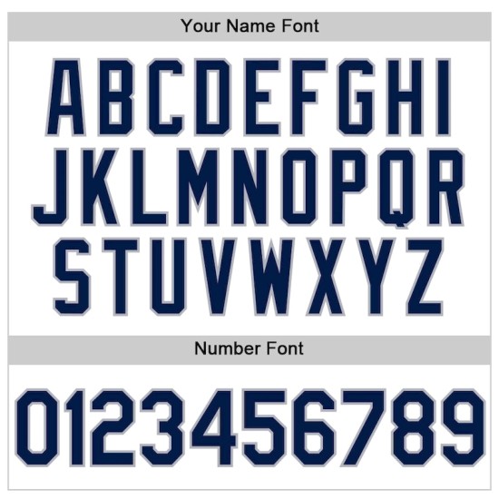 Custom White Navy-Gray Authentic Throwback Baseball Jersey