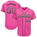 Custom Pink Black-White Authentic Drift Fashion Baseball Jersey Custom Pink Black-White Authentic Drift Fashion Baseball Jersey