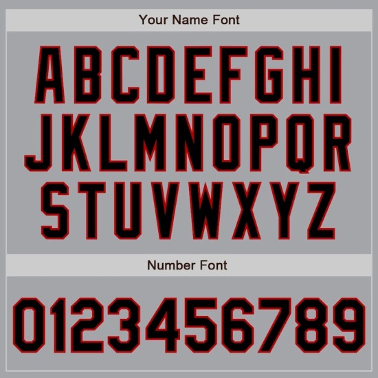 Custom Gray Black-Red Authentic Raglan Sleeves Baseball Jersey Custom Gray Black-Red Authentic Raglan Sleeves Baseball Jersey