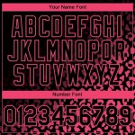 Custom Black Neon Pink 3D Pattern Design Leopard Print Fade Fashion Authentic Baseball Jersey