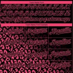 Custom Black Neon Pink 3D Pattern Design Leopard Print Fade Fashion Authentic Baseball Jersey