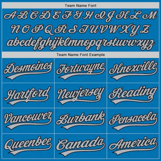 Custom Blue Gray-Black Authentic Baseball Jersey