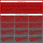 Custom Red Steel Gray 3D Gradient Square Shape Two-Button Unisex Softball Jersey