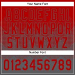 Custom Red Steel Gray 3D Gradient Square Shape Two-Button Unisex Softball Jersey