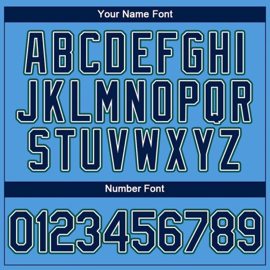 Custom Powder Blue Navy-Teal Authentic Baseball Jersey